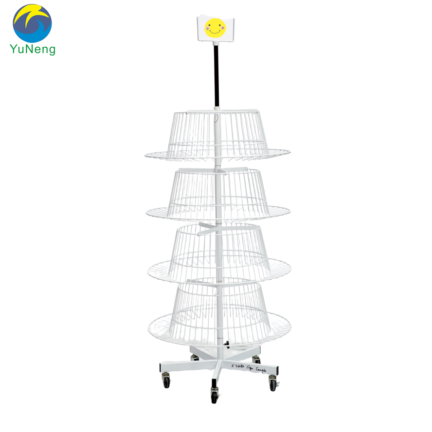 Round Metal Wire Mesh Display Rack